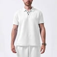 thumbnail image 2 of Ashirexll Mens T-shirts, Big and Tall Shirts for Men, Casual Loose Shirts Summer Turndown Collar Short Sleeve Shirts, 2 of 4