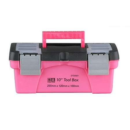 

HEVIRGO 10 inch Pink Portable Children Household Multifunctional Toolbox Storage Box Pink Plastic