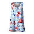 thumbnail image 5 of Wycnly 4th of July Tank Top for Women Lightweight Comfy Independence Day Shirts Tunic Patriotic Vest Summer Balloons Flag Print V-Neck Sleeveless Fashion Blouses Sky Blue m, 5 of 5