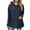 Navy, variant on HomeDM Long Sleeve Sweatshirts for Women, Button Down Hoodies with Pocket, Solid Color - Pink/L
