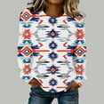 thumbnail image 2 of Craaazy Women's Casual Western Prints Oversized Round Neck Long Sleeve Sweatshirts Gifts, 2 of 4