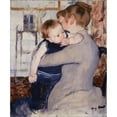 thumbnail image 2 of Mary Cassatt 20x23 Black Ornate Framed Double Matted Museum Art Print Titled: Mother and Child (1884-1894), 2 of 5
