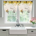 thumbnail image 4 of Cute Pig Balloon Curtains 63 Inch Length for Living Room/Bedroom, County Sunflowers Truck Farmhouse Black White Plaid Rod Pocket Privacy Door Curtains Decorative Tie Up Shade for Window 52"x63", 4 of 8