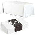 thumbnail image 7 of 6 Pack White Plastic Table Cloth - 70 x 120 Inch Rectangle Disposable Tablecloth for Parties - Rectangle Tablecloth - Disposable Table Cloths for Parties - Great for Picnics And Formal Events, 7 of 7