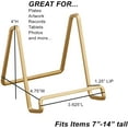 thumbnail image 3 of 4 Inch Metal Gold Plated Square Wire Plate Stand Holder Easel Display for Cookbooks, Photos, Picture Frames, & Plates, 3 of 4