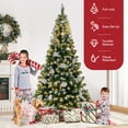 thumbnail image 4 of Ayieyill 5FT Pre-Lit Artificial Christmas Tree with 350 Frosted Tips 100 LED Lights 16 Snowflakes Ornaments, for Holiday Indoor Home Office Decoration, 4 of 8