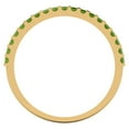 thumbnail image 5 of 0.285 ctw Wedding Band for Women - 18K Yellow Gold Natural Peridot Stackable Eternity Ring, 5 of 6