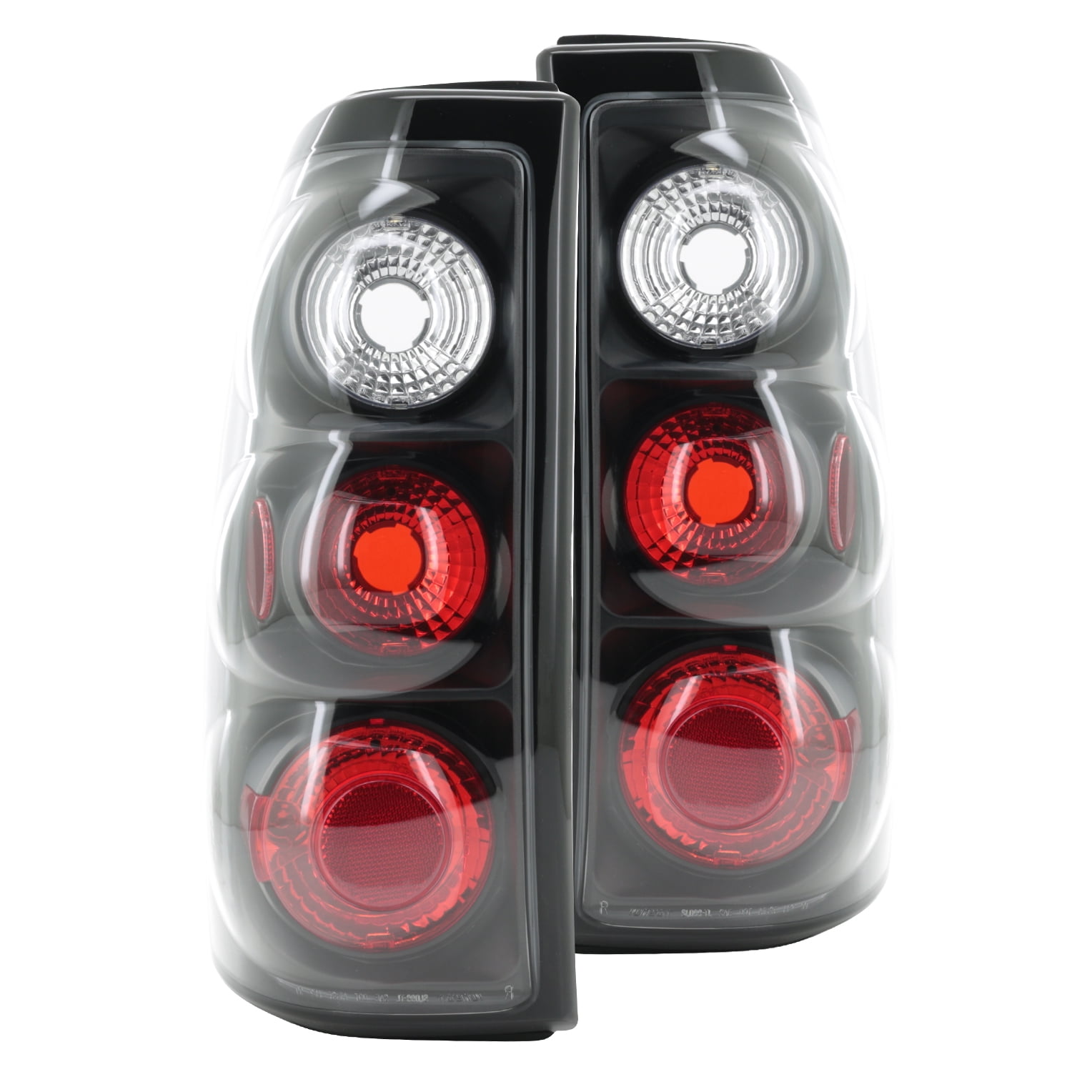 VIPMOTOZ For 1998-2000 Chevy GMC C/K 1500 2500 3500 Pickup Suburban Smoke Red Lens Premium LED Tail Light Housing Lamp Assembly Driver and Passenger Side Replacement Pair