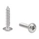 thumbnail image 1 of Tornillos autorroscantes de cabeza plana Uxcell 0.09'' x 0.47'' fijaciones de tornillos pernos de acero inoxidable 304 tono plateado 50 piezas, 1 of 3