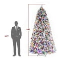 thumbnail image 4 of 9 FT Pre-lit Green Flocked Artificial Christmas Tree, 2094 Branch Tips, 900 Warm Color Lights with 8 Modes, Automatic Structure, Remote Control for Home, 4 of 10