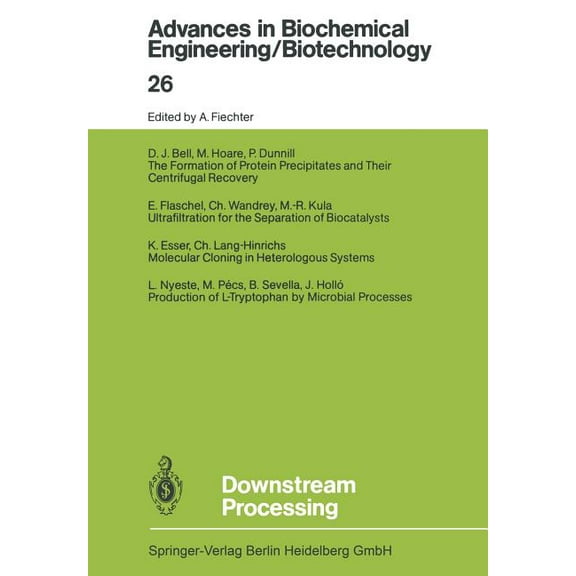 Advances in Biochemical Engineering & Downstream Processing, Book 26, (Paperback)