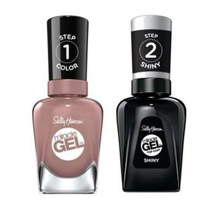 (Bundle) Sally Hansen - Miracle Gel - Love Me Lilac - .5 fl oz and Sally Hansen Miracle Gel Nail Color, Top Coat, 0.5 fl oz