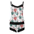 thumbnail image 4 of Conjunto de pijama sin mangas para mujer Cami y pantalones cortos Estampado Pijama de 2 piezas Lencería sexy Fridja fhjkhfk456430, 4 of 4