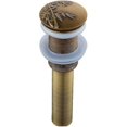 thumbnail image 1 of abierto para lavabo, tapón de desagüe emergente de cobre completo, sin desbordamiento, accesorios de ba?o universales para sistema de desagüe (1 pieza, Col de cobre, 1 of 2