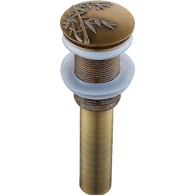 abierto para lavabo, tapón de desagüe emergente de cobre completo, sin desbordamiento, accesorios de ba?o universales para sistema de desagüe (1 pieza, Col de cobre