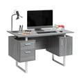 thumbnail image 3 of Techni Mobili Modern Adult Office Desk with Drawers and Storage, 51.25" W, Gray/Silver, 3 of 13