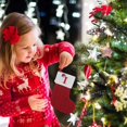 thumbnail image 4 of Calcetines de punto con letras de copo de nieve para decoración del hogar, adorno de árbol de Navidad, regalo, 2023, 2024, 4 of 4
