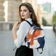 thumbnail image 6 of FORMRS Mini Backpack Purse for Women Travel Daypack Casual Shoulder Bag, Blue Abstract Wavy, 6 of 7