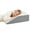 Flat Top 7" Height, variant on GIANNA Wedge Pillow, Memory Foam Bed Wedge for Acid Reflux & Recovery, Removable Washable Cover, White Gray, 23.6×23.6×7.5in
