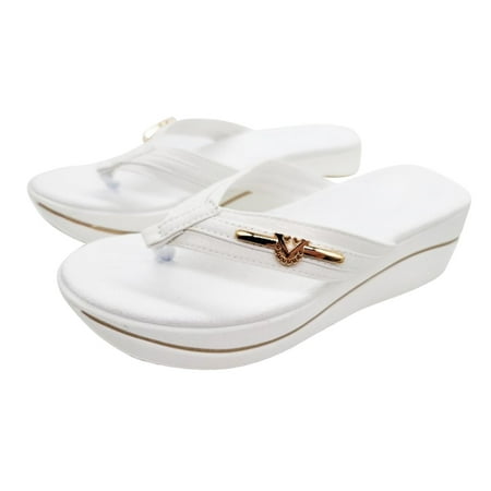 

Lacyie Women Wedge Flip Flops High Heel Platform Thick Sole Slippers