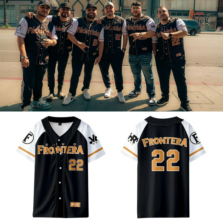 Grupo Frontera Baseball Tshirt Summer Casual Short Sleeve Baseball