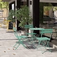 thumbnail image 2 of Yangming Steel Patio Bistro Set, Folding Outdoor Patio Furniture Sets, 3 Piece Patio Set of Foldable Patio Table and Chairs, 2 of 6