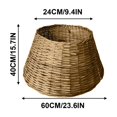 thumbnail image 3 of Wicker Christmas Tree Base,Real Wood Basket Weave Large Willow Tree Skirt,Natural Willow Christmas Tree Base,Nordic Vintage Christmas Tree Skirt Fence Brown White Grey, 3 of 5