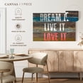 thumbnail image 5 of Elephant Stock Dream Live Love Quote Wall Art - Horizontal Canvas Wall Art - Living Room Wall Decor - Inspirational And Typography Canvas - Teal And Pink Decor - 51" x 34", 5 of 8