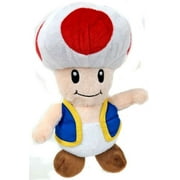 10" Nintendo Official Super Mario Toad Plush Stuffed Toy Licensed NWT