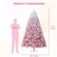 thumbnail image 3 of CazToi 7.5ft Christmas Tree Pink Gradient Artificial Tree Pre-Lit with LED Lights Holiday Decor, 3 of 10