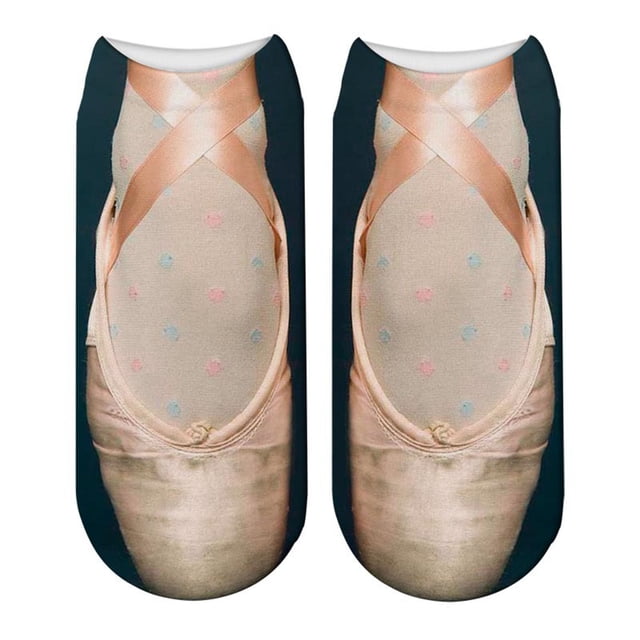Chaussettes à Motif 3D Imprimées Chaussettes de Course Femmes Personnalité Cheville Basse