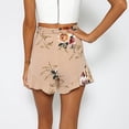 thumbnail image 6 of Babysbule Women Skirts Women Casual Skirt Summer Ruffle Floral Print Zipper Short Pants, 6 of 9