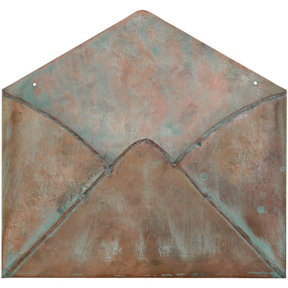 Salvaged Metal Envelope, 9" x 10"