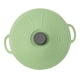 thumbnail image 1 of Tapa de silicona resistente al calor con ventosa y asa, tapa de silicona autosellante para ollas. Verde 31.5cm, 1 of 9