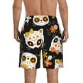 thumbnail image 3 of Disketp Men'S Swim Trunks Hawaiian Breathable Surf Beach Swimsuits Mesh Lining Beach Shorts With Pockets-Cat Skulls And Flowers, 3 of 9