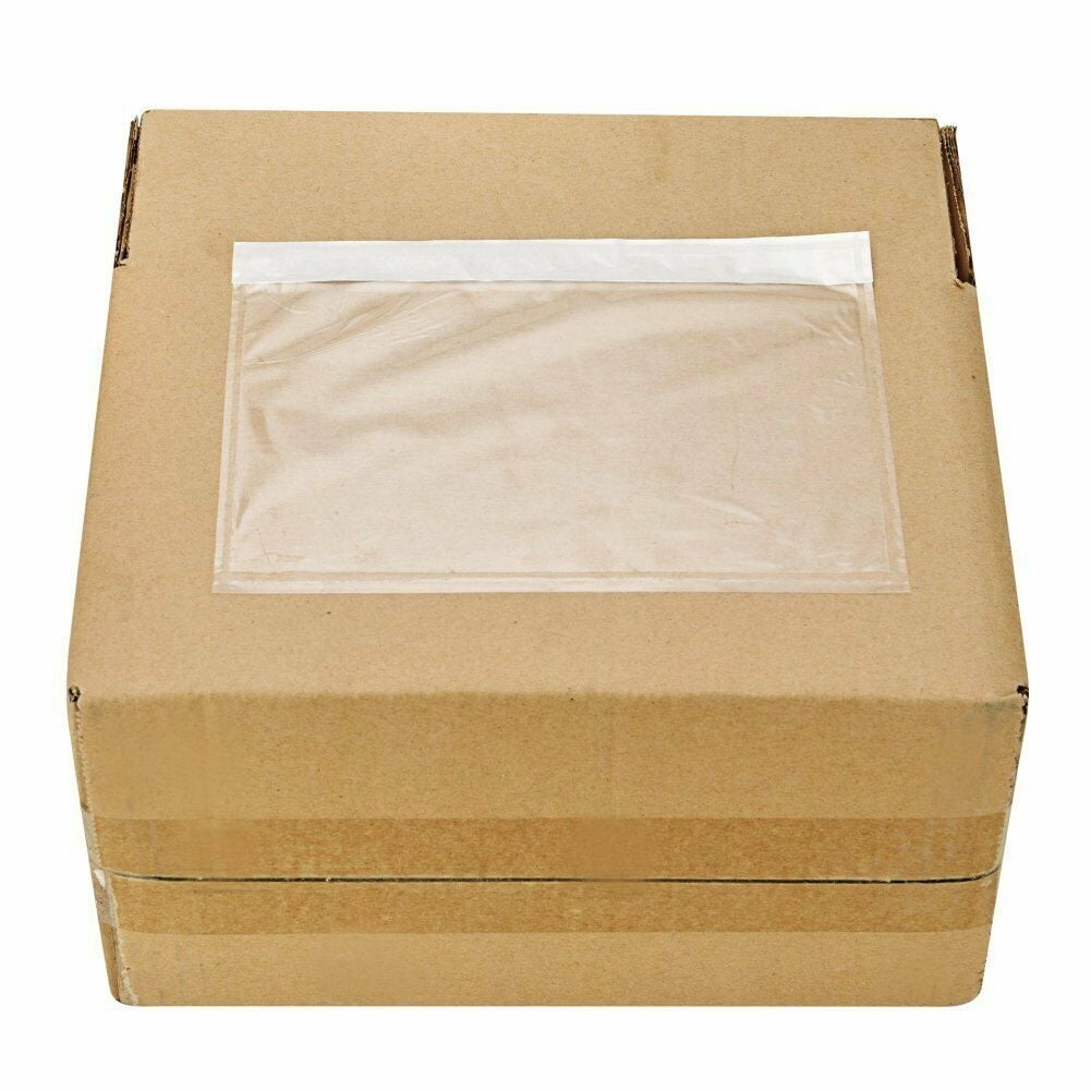 SJPACK 7.5" x 5.5" Clear Adhesive Top Loading Packing List, Shipping Labels Envelopes Pouches - 500 Packs