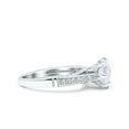 thumbnail image 2 of Simulated Cubic Zirconia Size-5 Art Deco Wedding Engagement Bridal Ring 925 Sterling Silver, 2 of 7