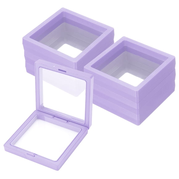 Uxcell 20 Pcs Caja de Almacenamiento para Uñas Postizas, Caja de Exhibición para Uñas, Organizador para Arte de Uñas, Regalos de Joyería, Suministros de Almacenamiento para el Hogar, Púrpura