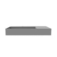 thumbnail image 2 of Castello USA Juniper Stone Solid Surface Wall-mounted Vessel Sink Grey 36" Left Basin, 2 of 6
