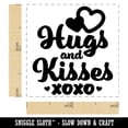thumbnail image 2 of Hugs and Kisses XO Hearts Fun Text Self-Inking Rubber Stamp Ink Stamper - Black Ink - Small 1 Inch, 2 of 7