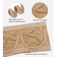 thumbnail image 3 of Exerin Women's Strapless Bra Non Padded Underwire Bandeau Minimizer MultiWay Plus Size Bras(Beige,S), 3 of 6