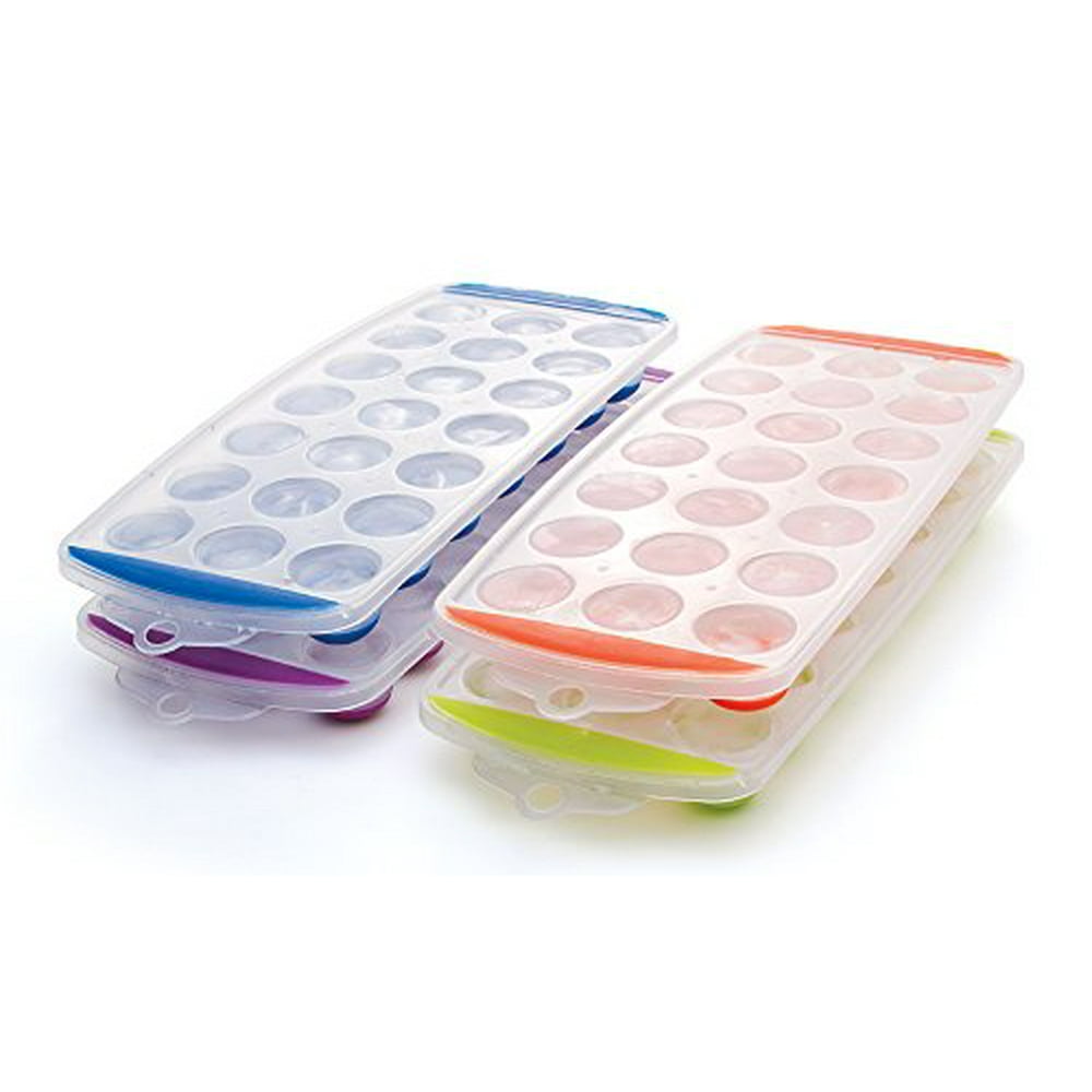 Kitchen Additions Round Push Out Flexible Bottom Ice Cube Tray