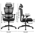 thumbnail image 7 of Ergonomic Office Chair Desk Chair High Back Computer Chair with Armrest and Lumbar Support, 300lb, Black, 7 of 7