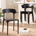 thumbnail image 6 of Baxton Studio Gould Modern Transtional Black Plastic 4-Piece Dining Chair Set, 6 of 7