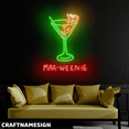thumbnail image 3 of Craftnamesign Mar Weenie Neon Light, Dachshund For Martini Cocktail Bar Wall Sign, 3 of 5