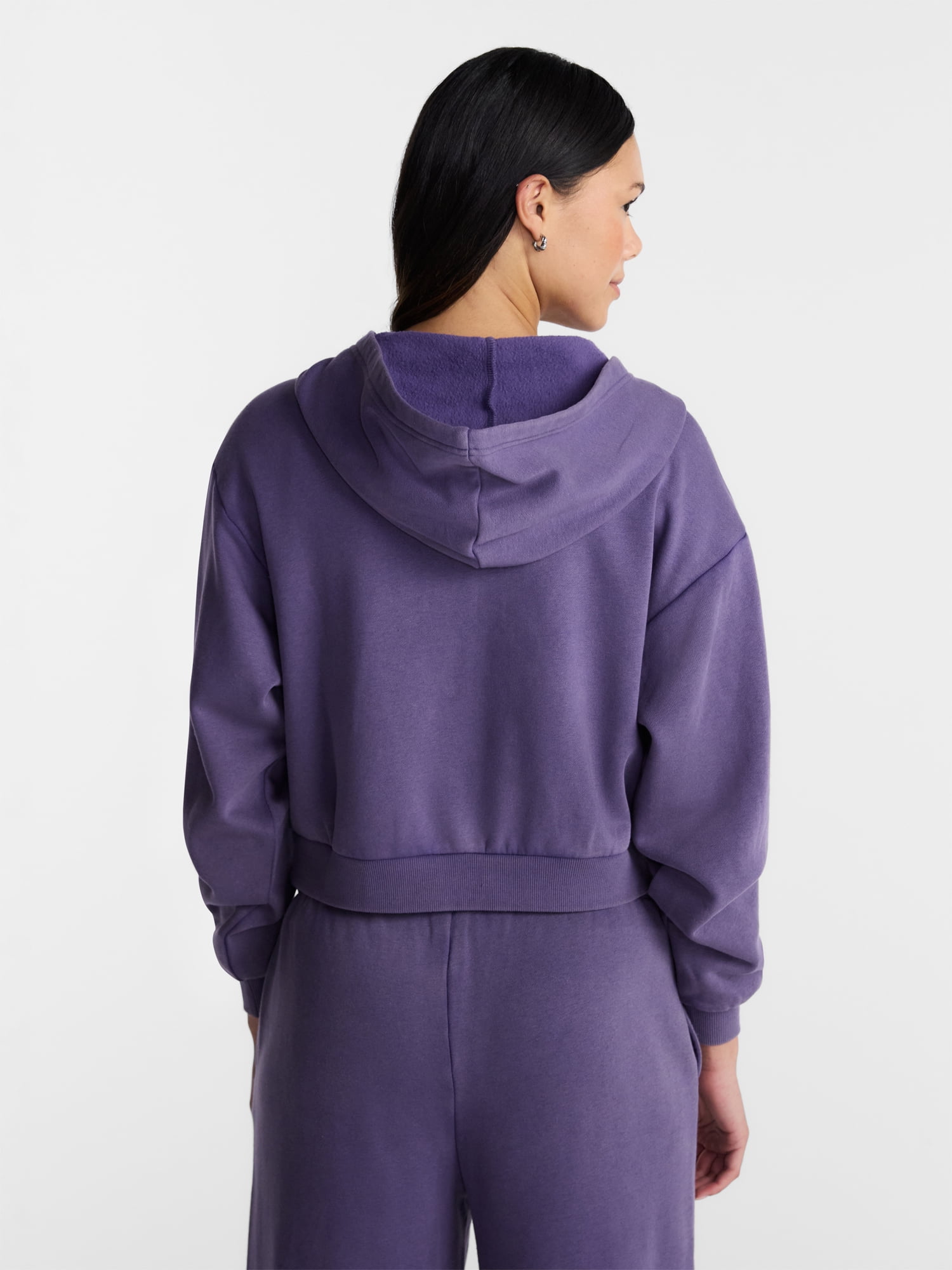No Boundaries Boxy Zip Up Hoodie, Women's XXS-XXL