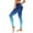 Blue, variant on YYDGH Women's Yoga Pants Gradient Print High Waist Workout Leggings Color Block Stretch Butt-Lifting Running Tights Blue S