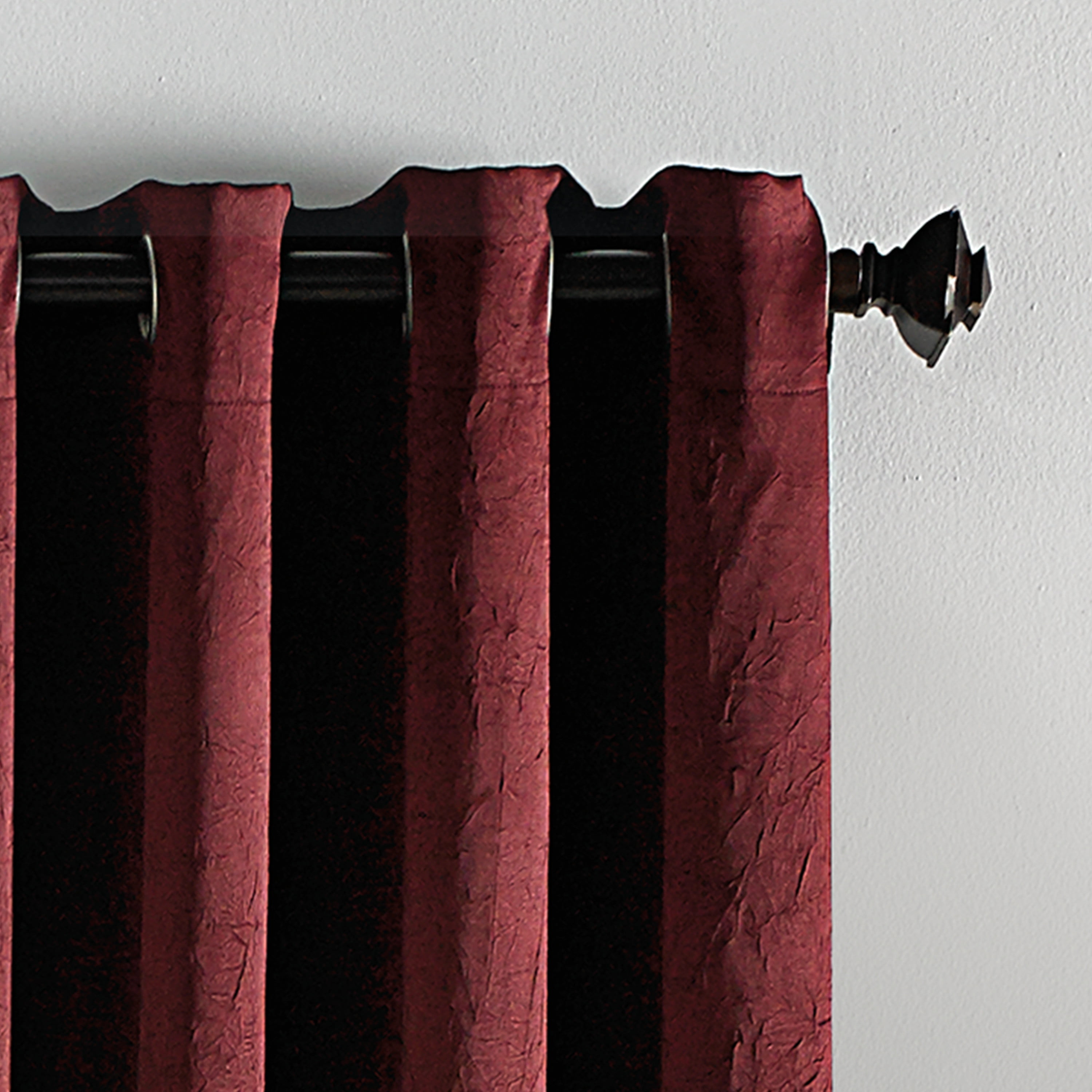 Curtainworks Lenox Grommet Curtain 50" x 63", Wine, Indoor, 1 Piece, Polyester, Adult
