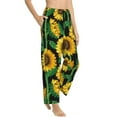 thumbnail image 2 of Kll Womens Sunflower 1 Print Pajama Pants Soft Pajama Bottoms For Women Cozy Lounge Pants, 2 of 9