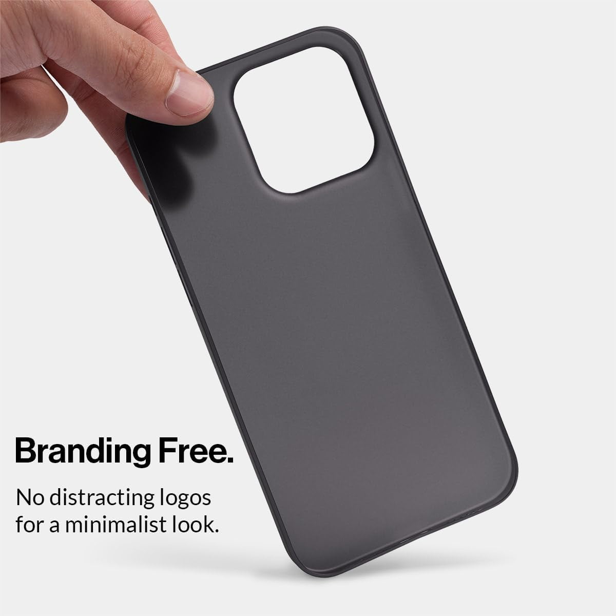 totallee Thin iPhone 15 Pro Case, Thinnest Cover Ultra Slim Minimal - for Apple iPhone 15 Pro (2023) (Frosted Black)